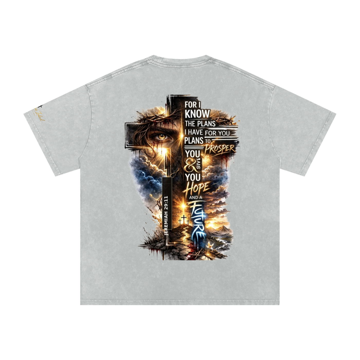 Snow Washed Oversized Cotton T-Shirt