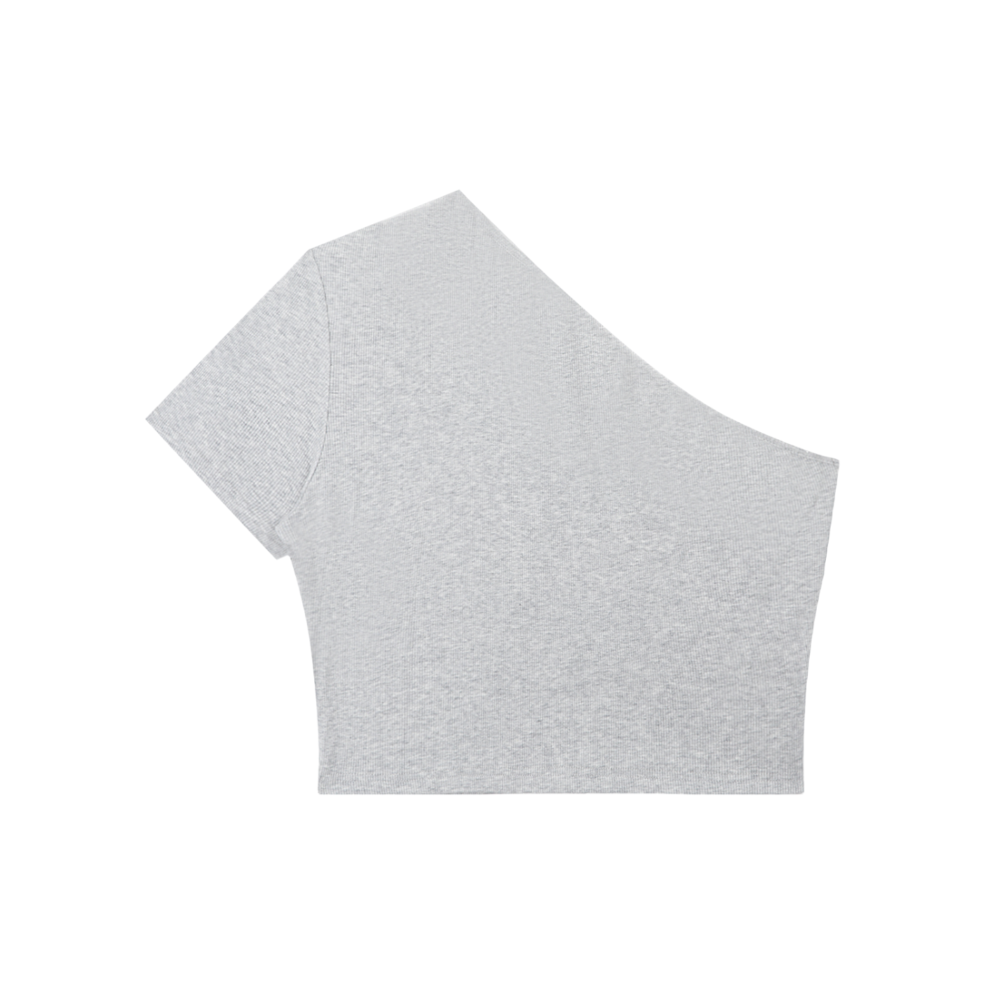 Women's One-Shoulder Plain Crop T-Shirt