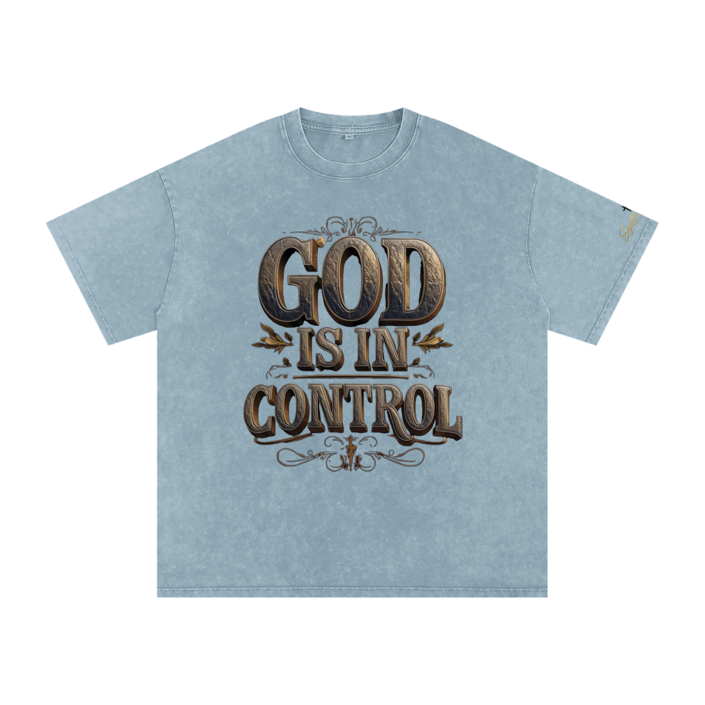Snow Washed Oversized Cotton T-Shirt