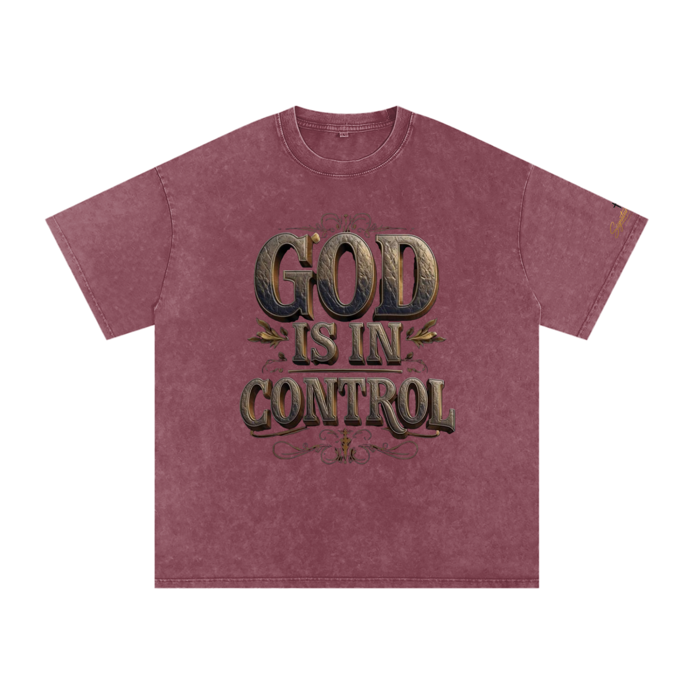 Snow Washed Oversized Cotton T-Shirt