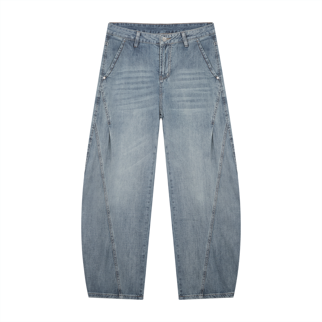 Men's SI Wash Barrel Leg Jeans