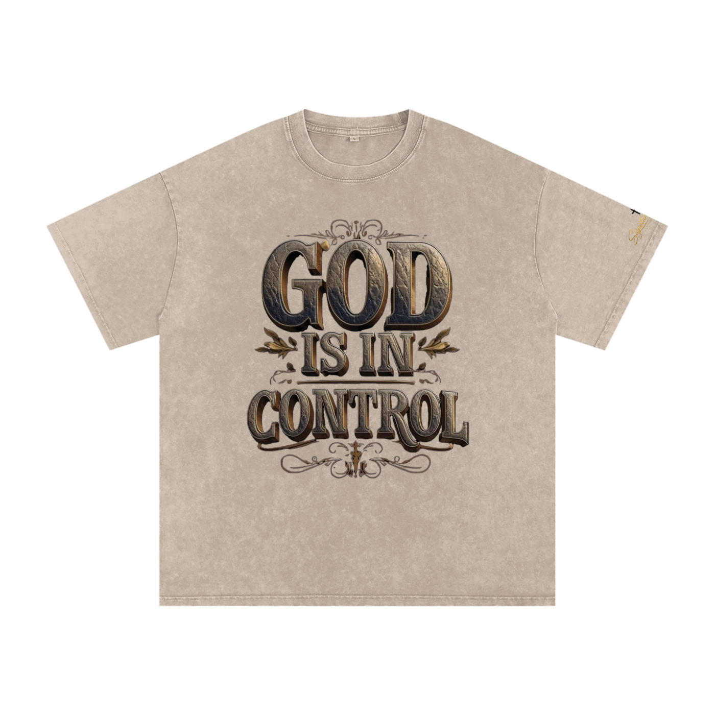 Snow Washed Oversized Cotton T-Shirt
