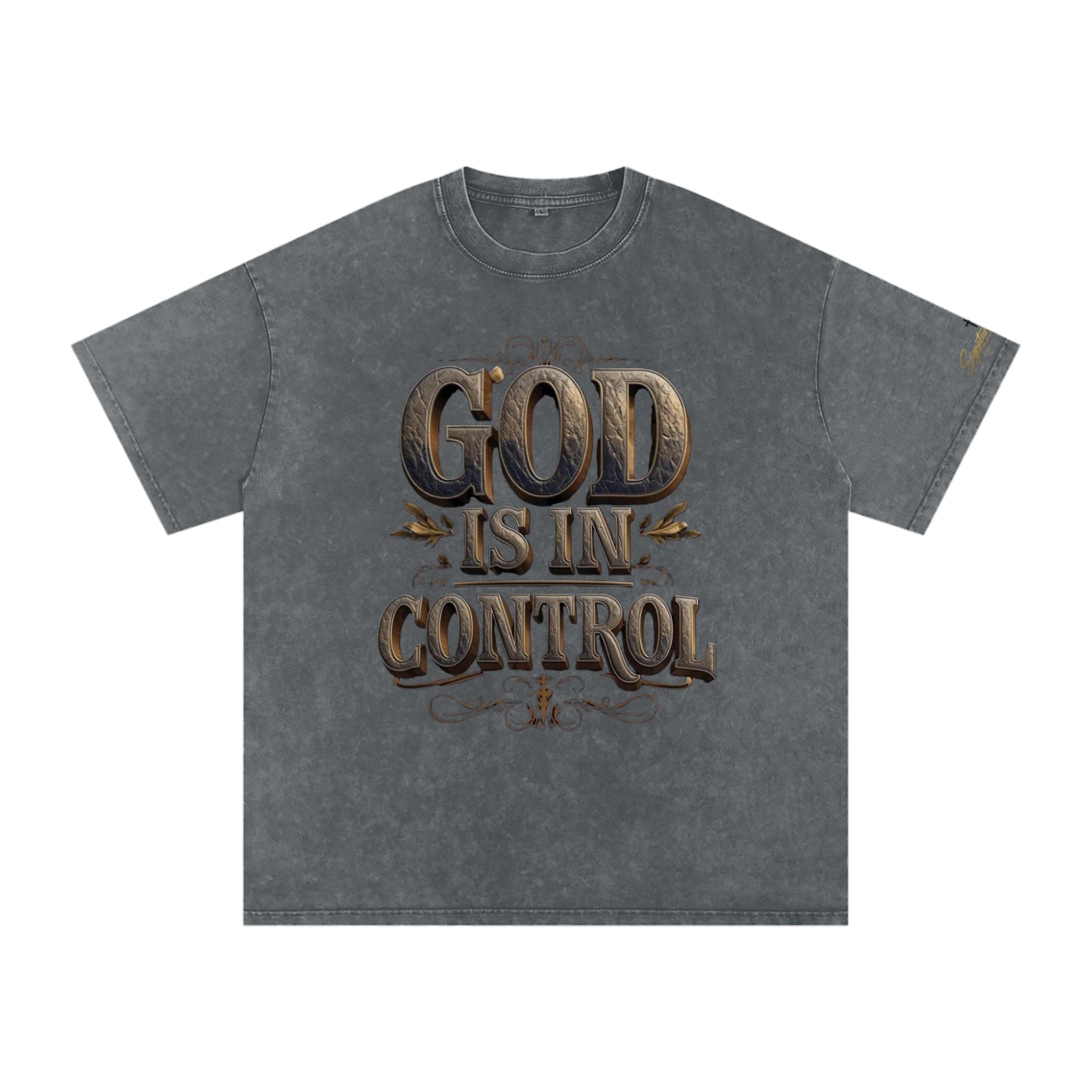 Snow Washed Oversized Cotton T-Shirt