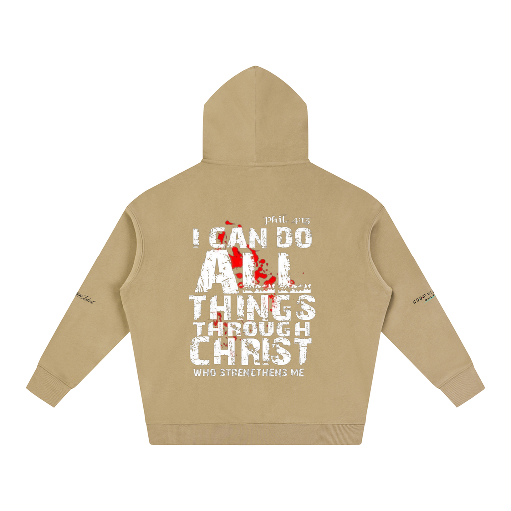 Philippians 4:13 Oversize Fleeced Hoodie