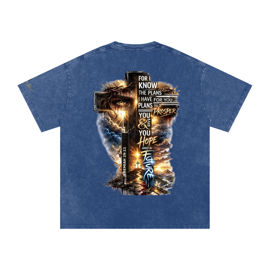 Snow Washed Oversized Cotton T-Shirt