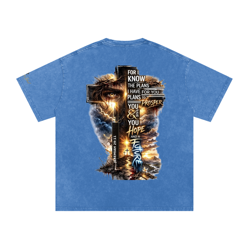 Snow Washed Oversized Cotton T-Shirt