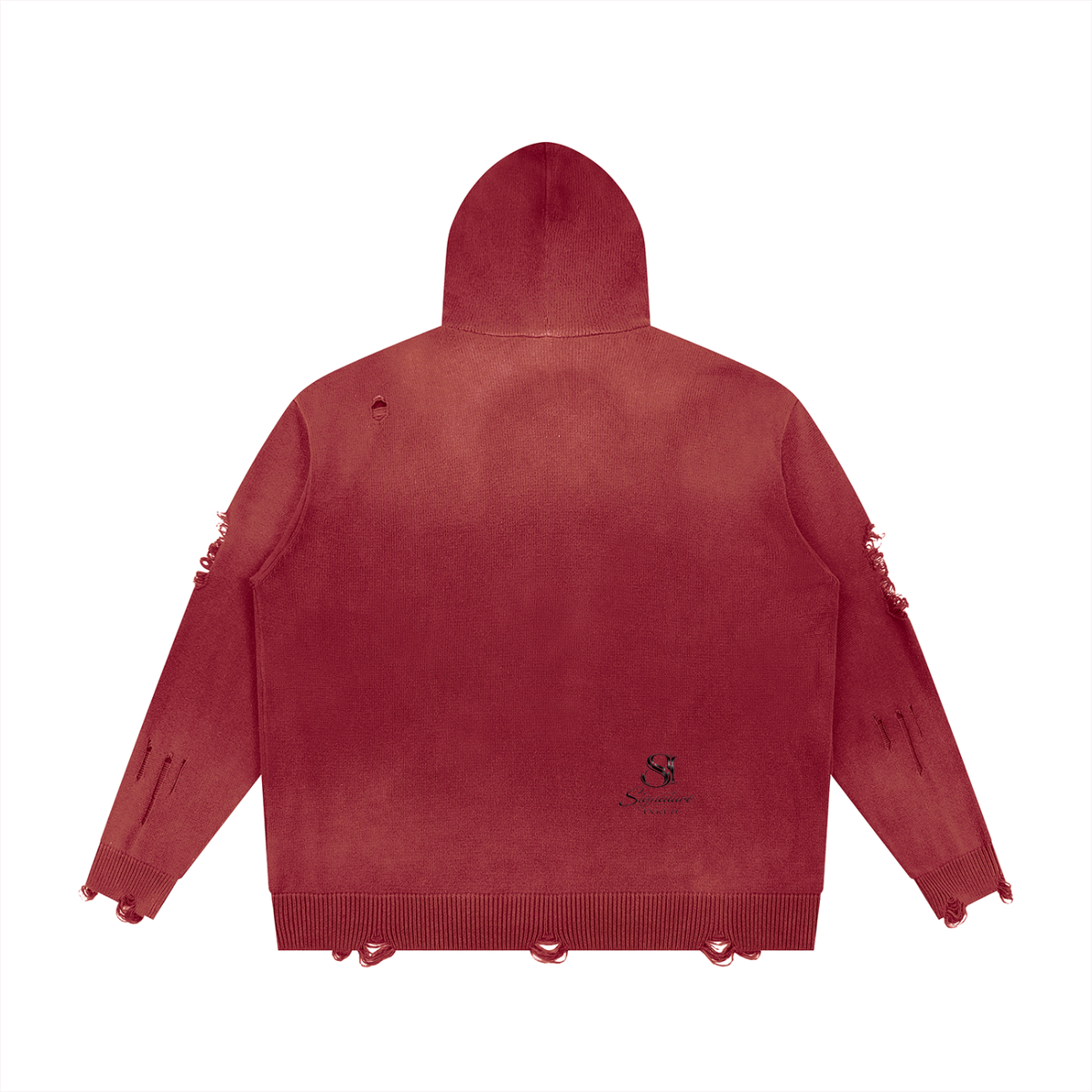 Unisex SI Distressed Full Zip Sweater