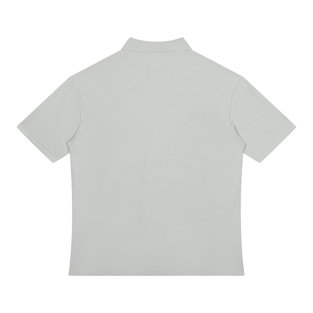 Unisex Color Block Quarter-Zip Polo Shirt