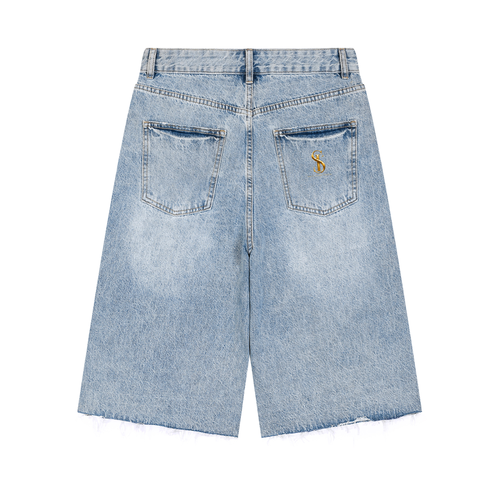 Men’s Vintage Wide Leg Denim Shorts