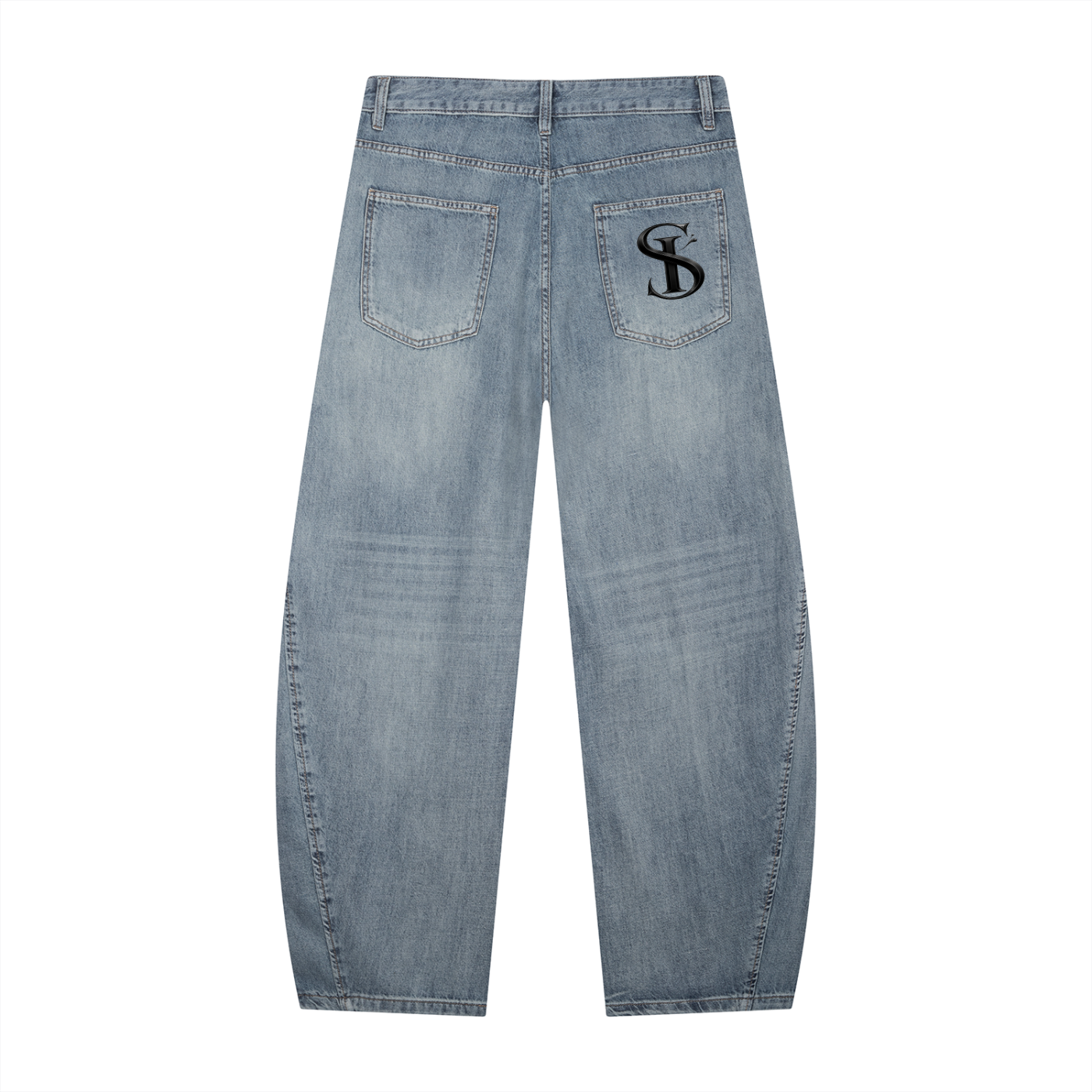 Men's SI Wash Barrel Leg Jeans