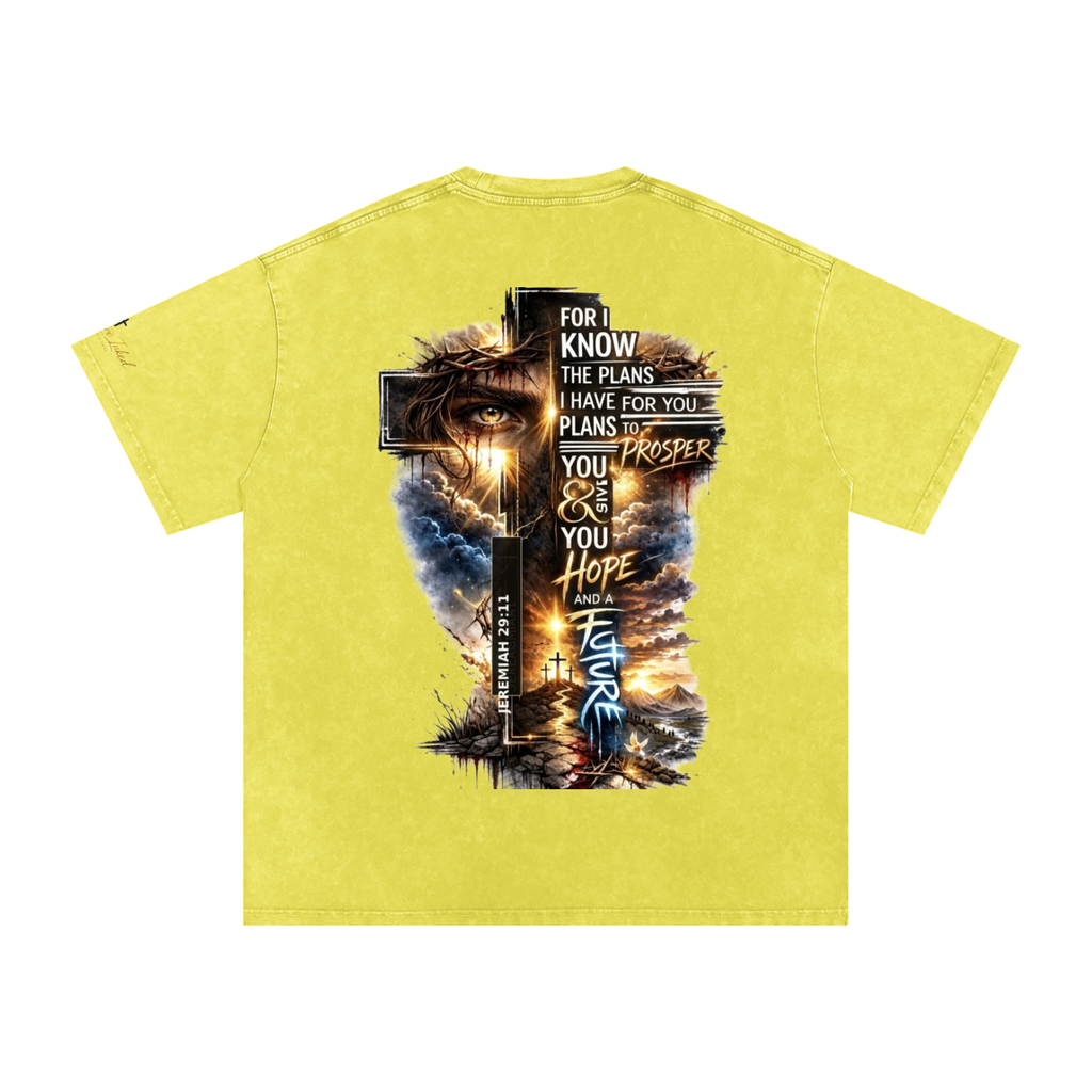 Snow Washed Oversized Cotton T-Shirt