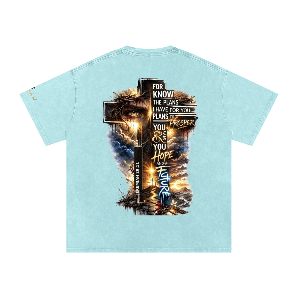 Snow Washed Oversized Cotton T-Shirt