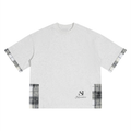 Unisex Plaid Paneled T-Shirt