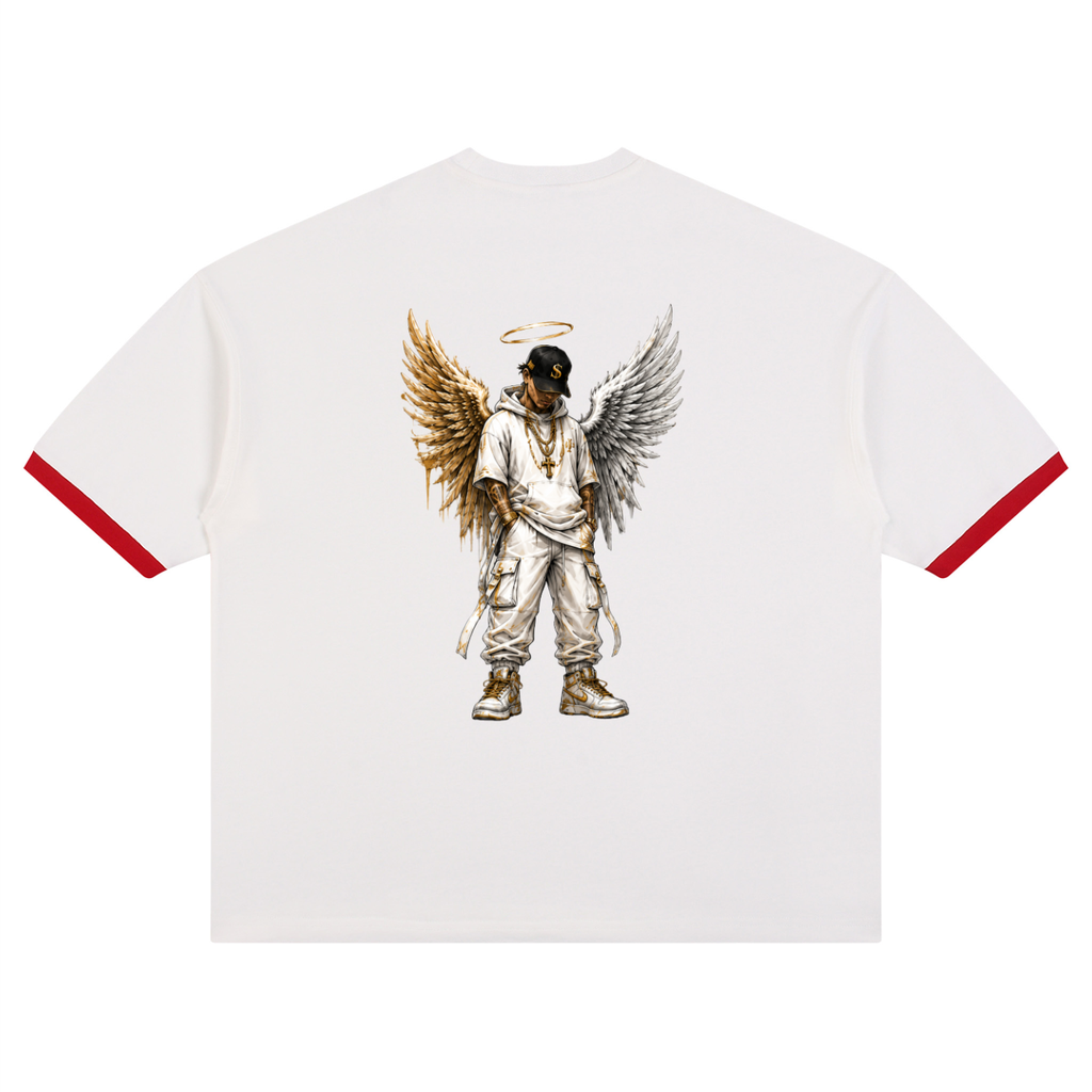 Color Block Drop Shoulder Street T-Shirt