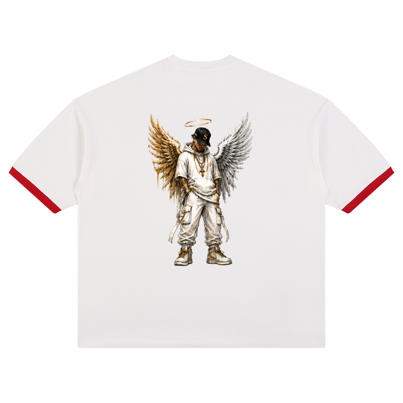 Color Block Drop Shoulder Street T-Shirt