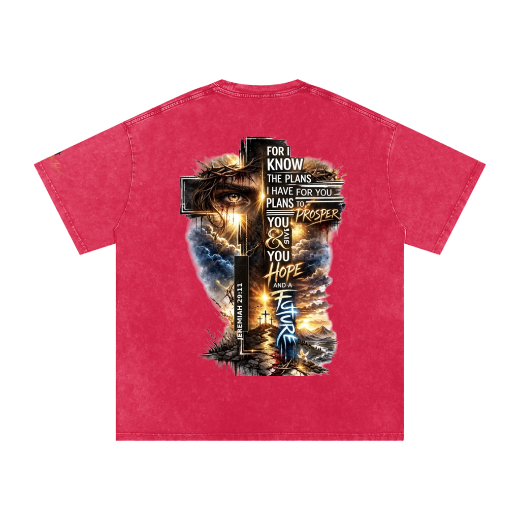 Snow Washed Oversized Cotton T-Shirt