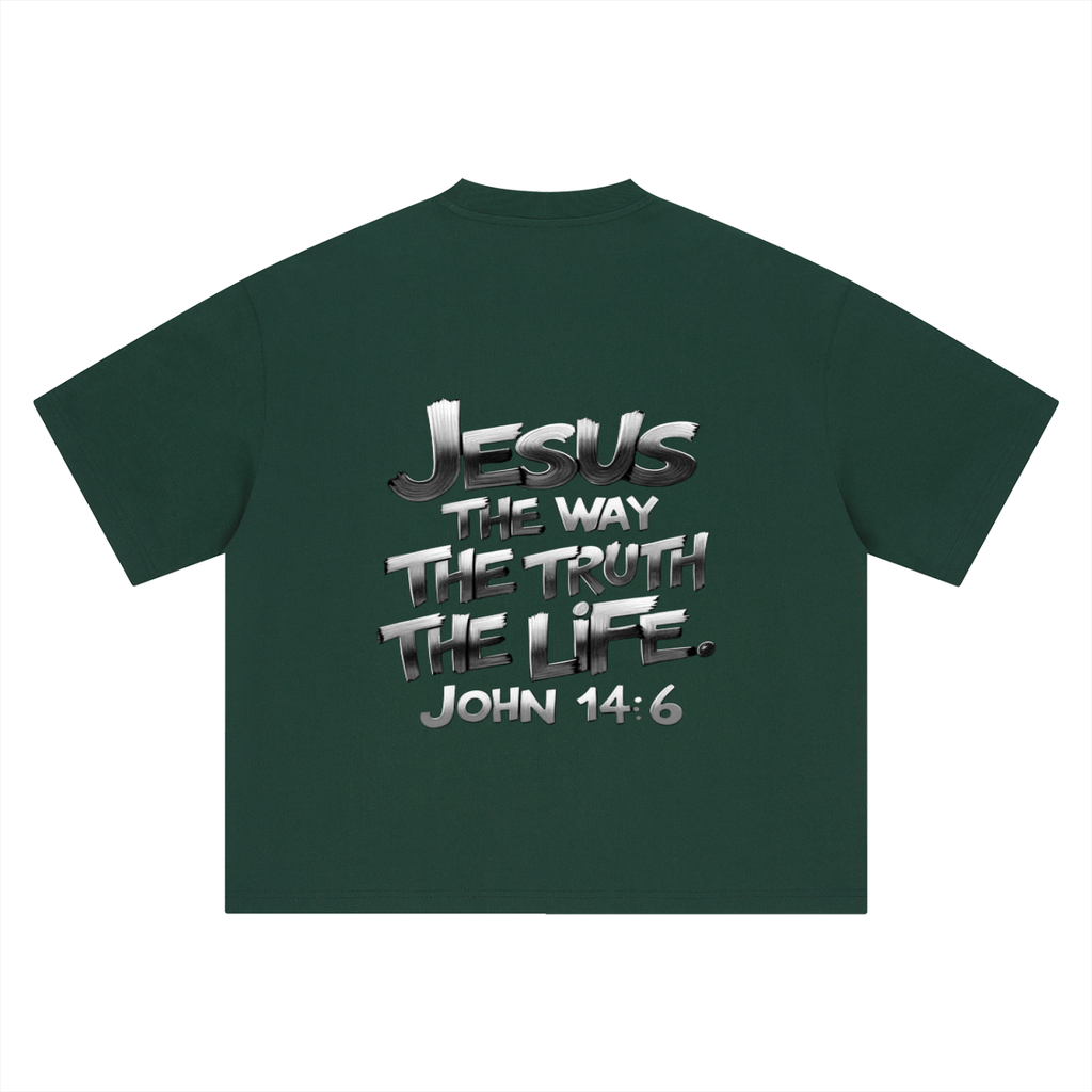 Boxy Oversized  John 14:6 T-Shirt
