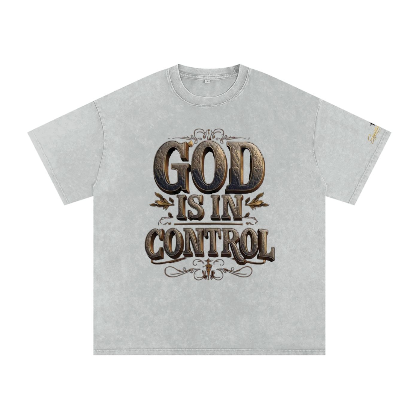 Snow Washed Oversized Cotton T-Shirt
