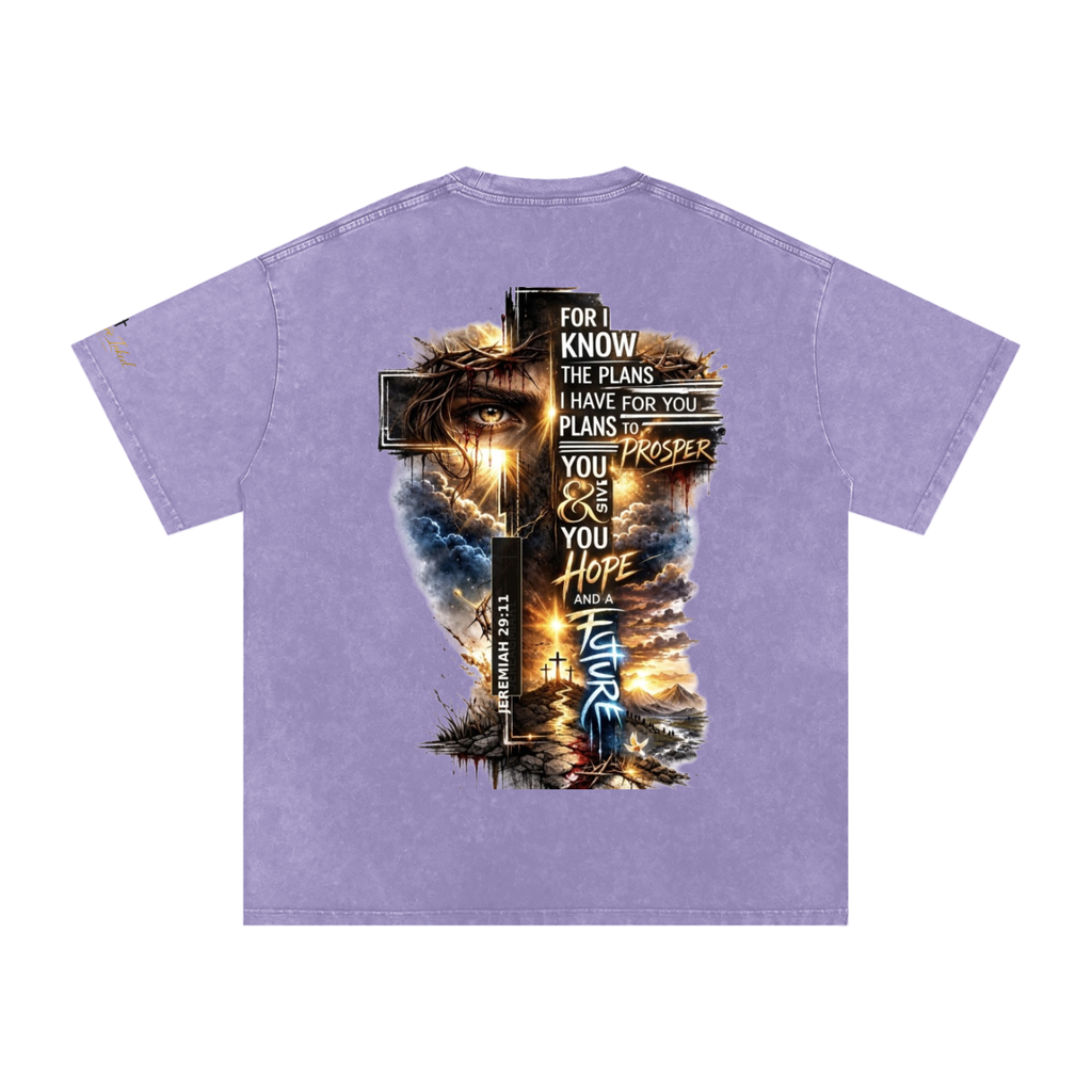 Snow Washed Oversized Cotton T-Shirt