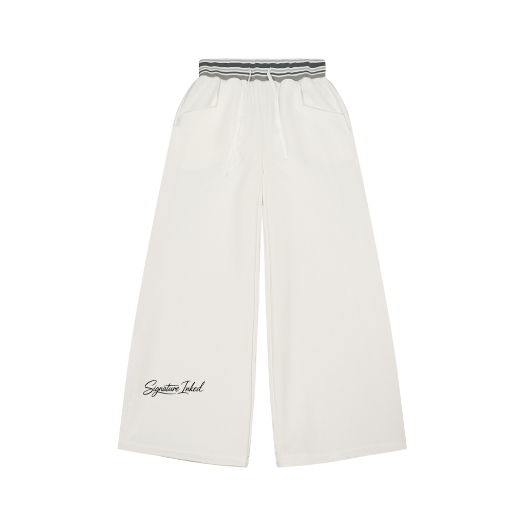 Striped Waist Wide Leg Pants