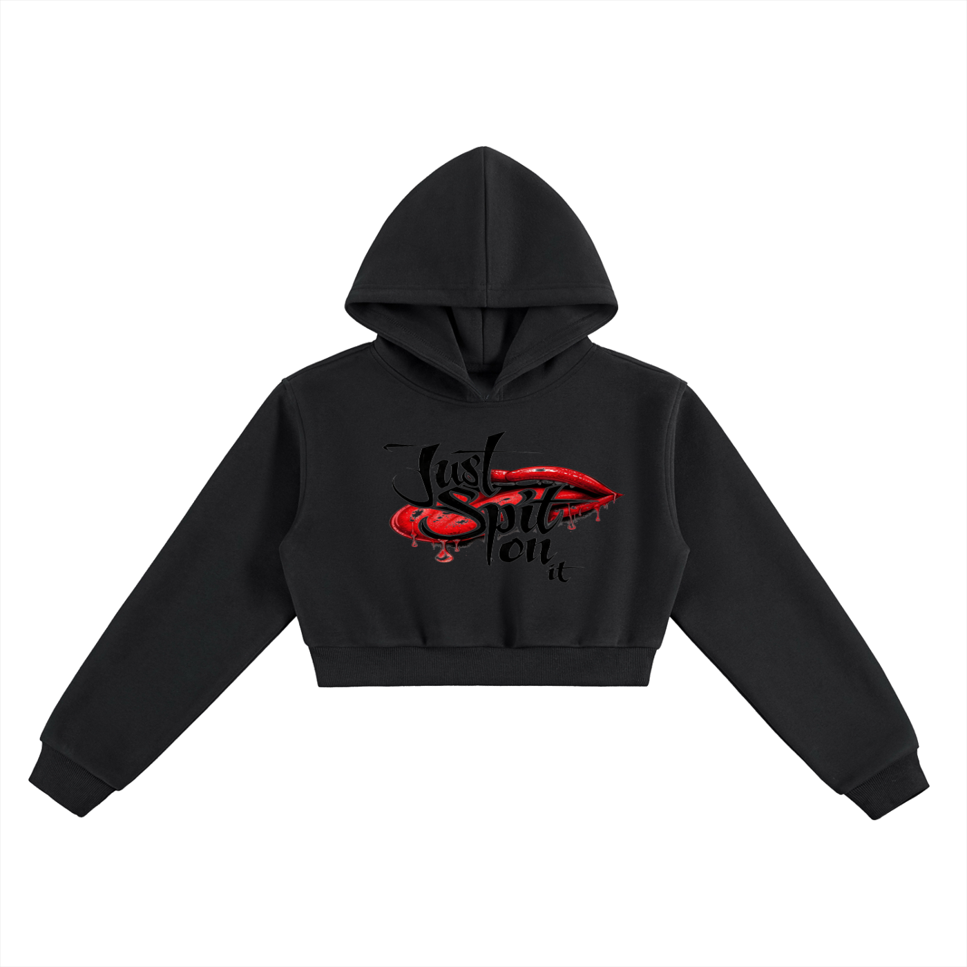 Just Spit on It Cropped Hoodie