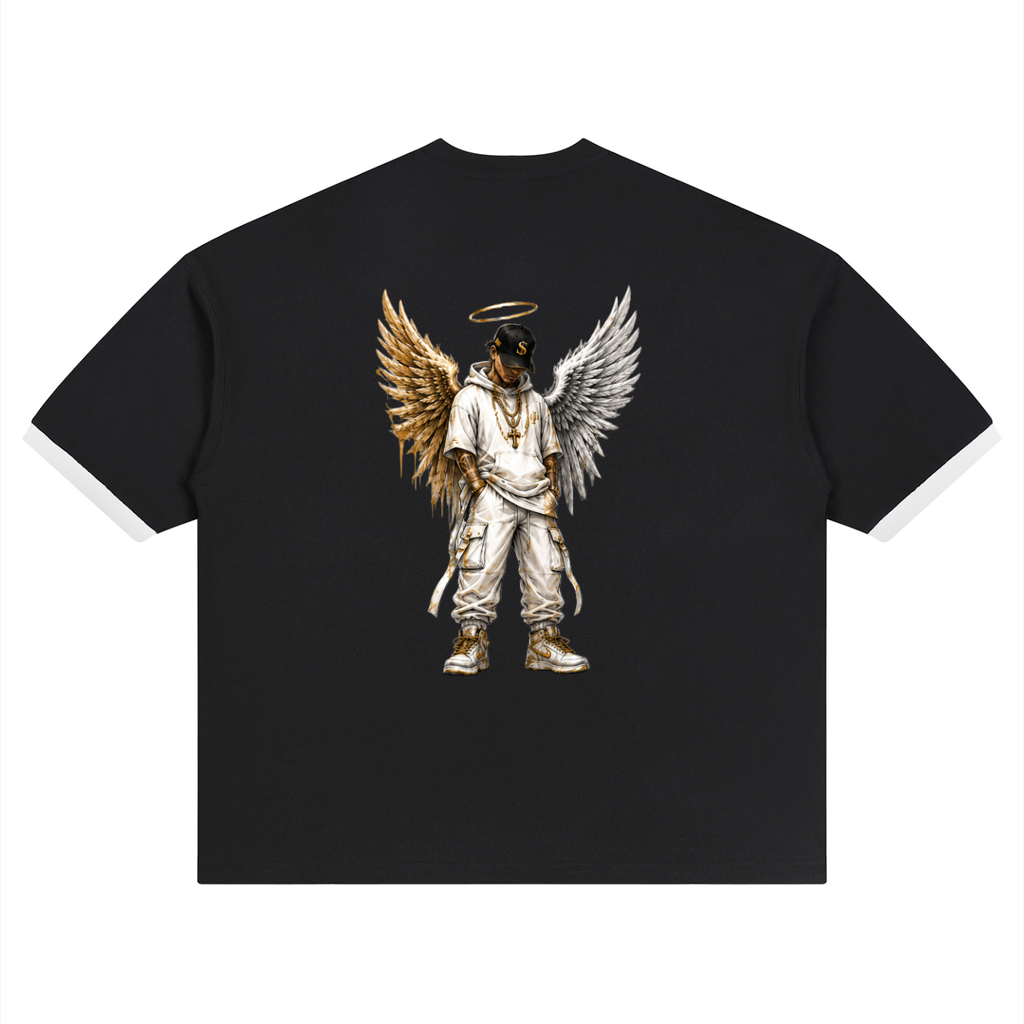 Color Block Drop Shoulder Street T-Shirt