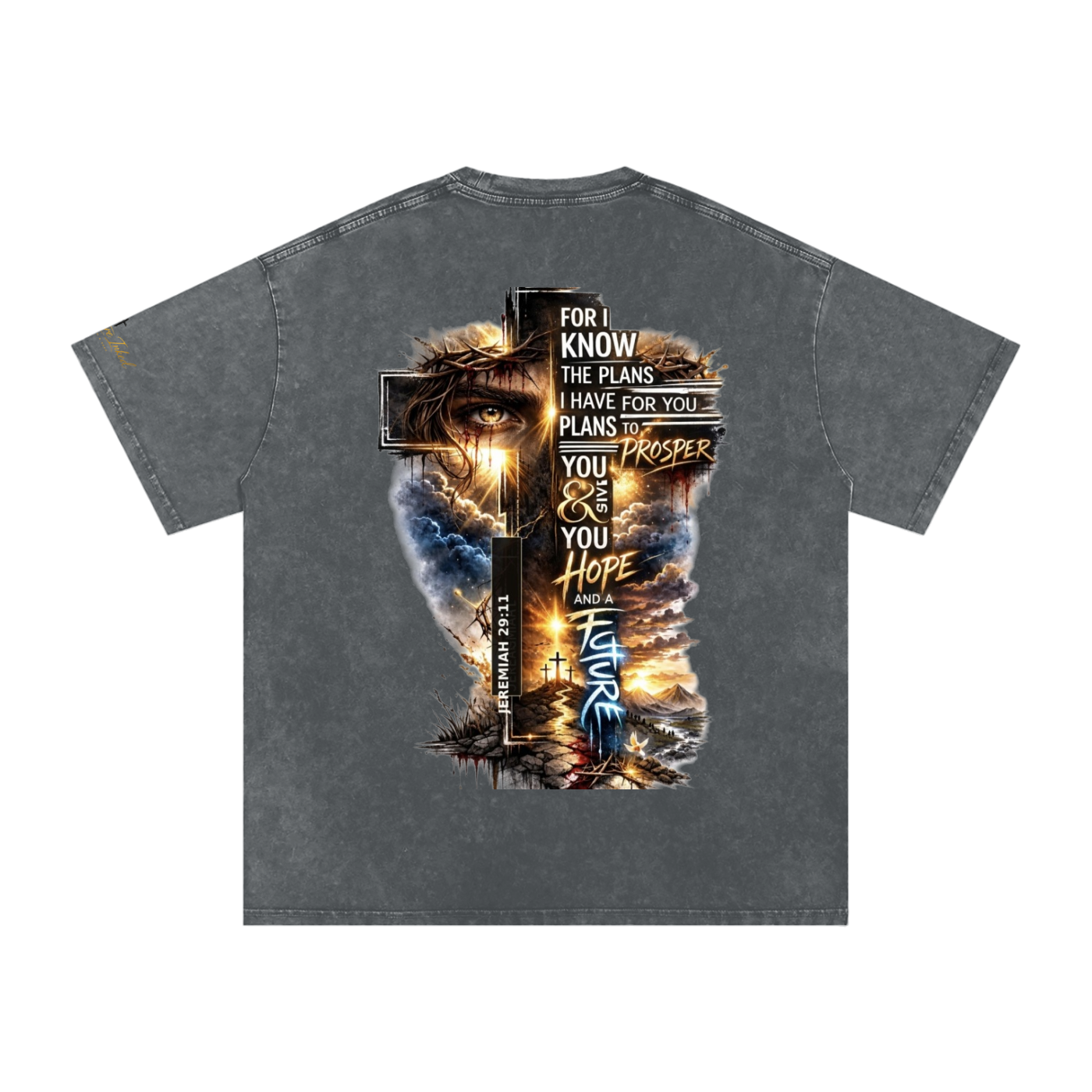 Snow Washed Oversized Cotton T-Shirt