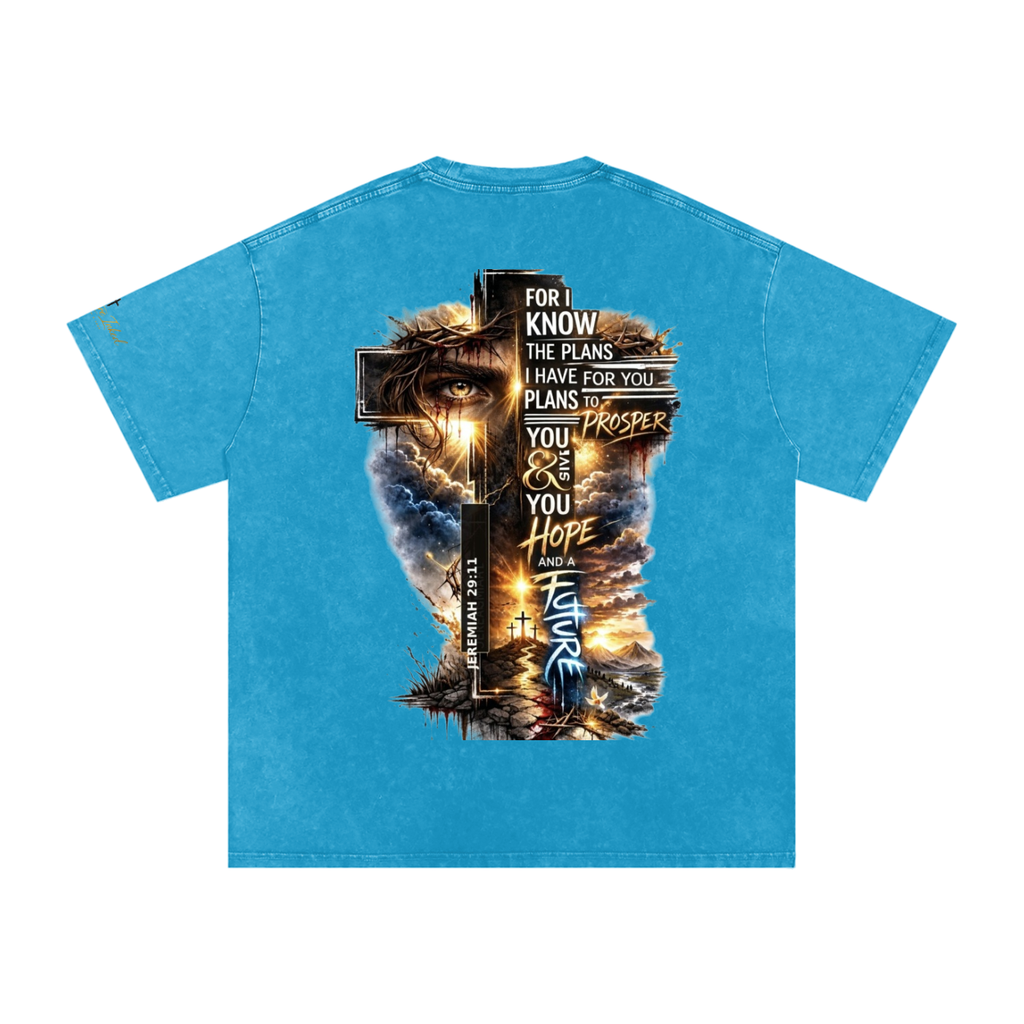Snow Washed Oversized Cotton T-Shirt