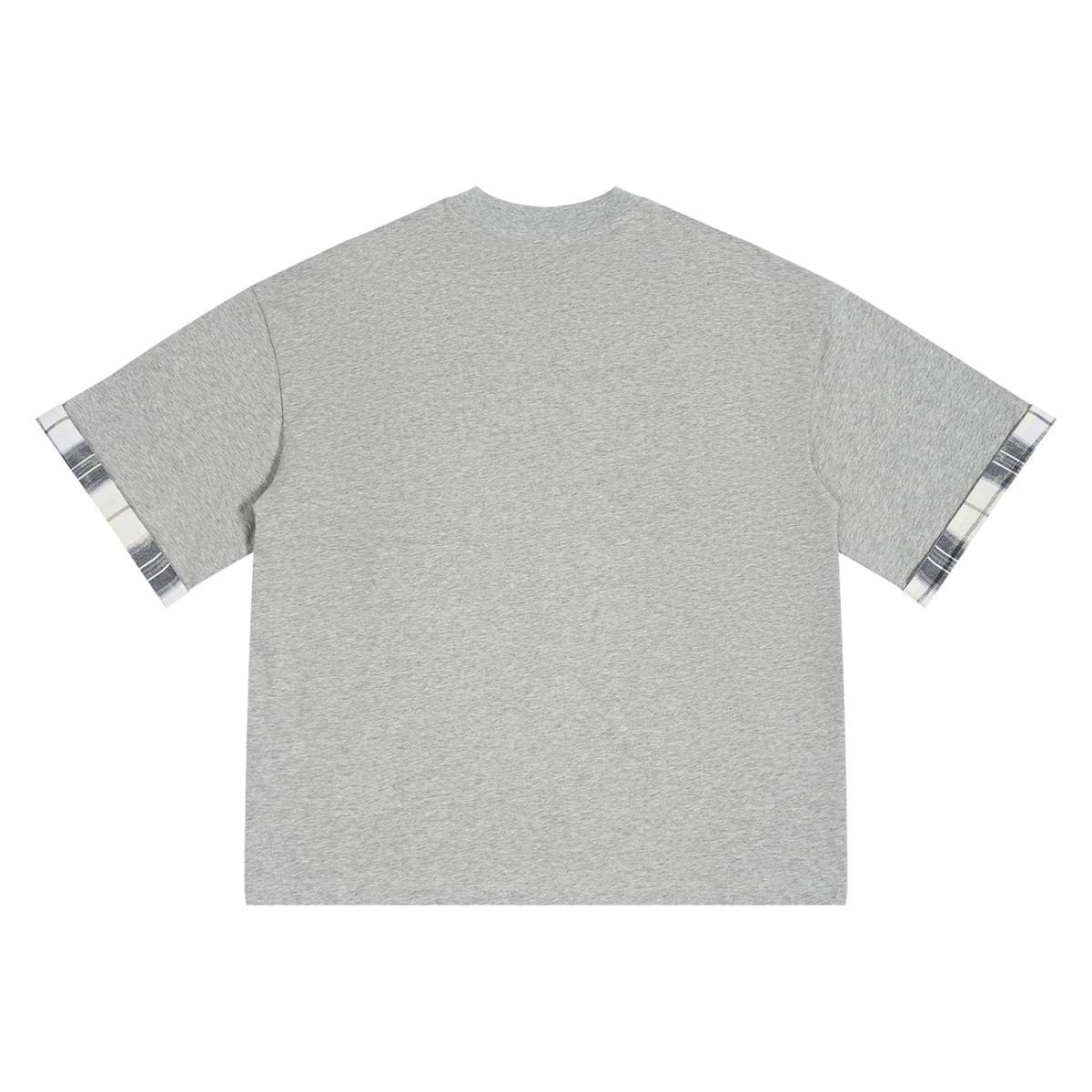 Unisex Plaid Paneled T-Shirt