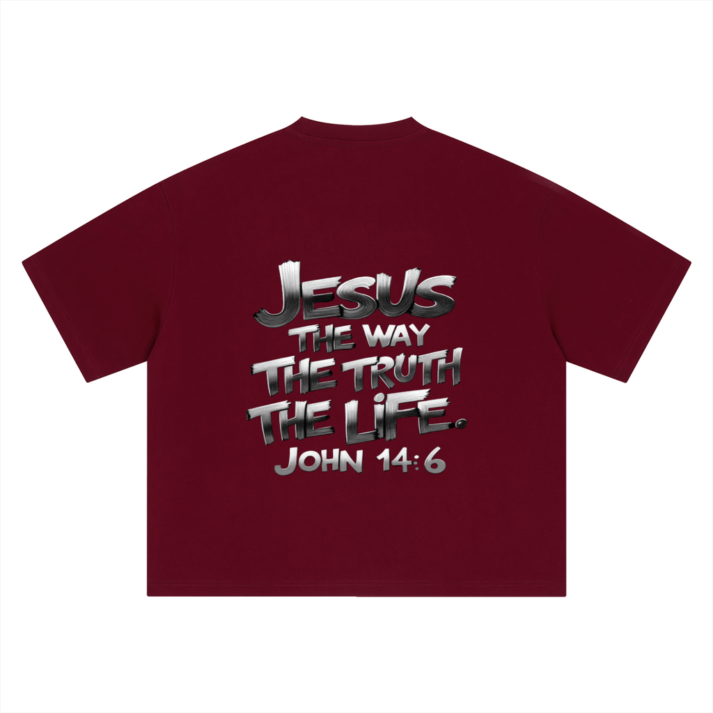 Boxy Oversized  John 14:6 T-Shirt