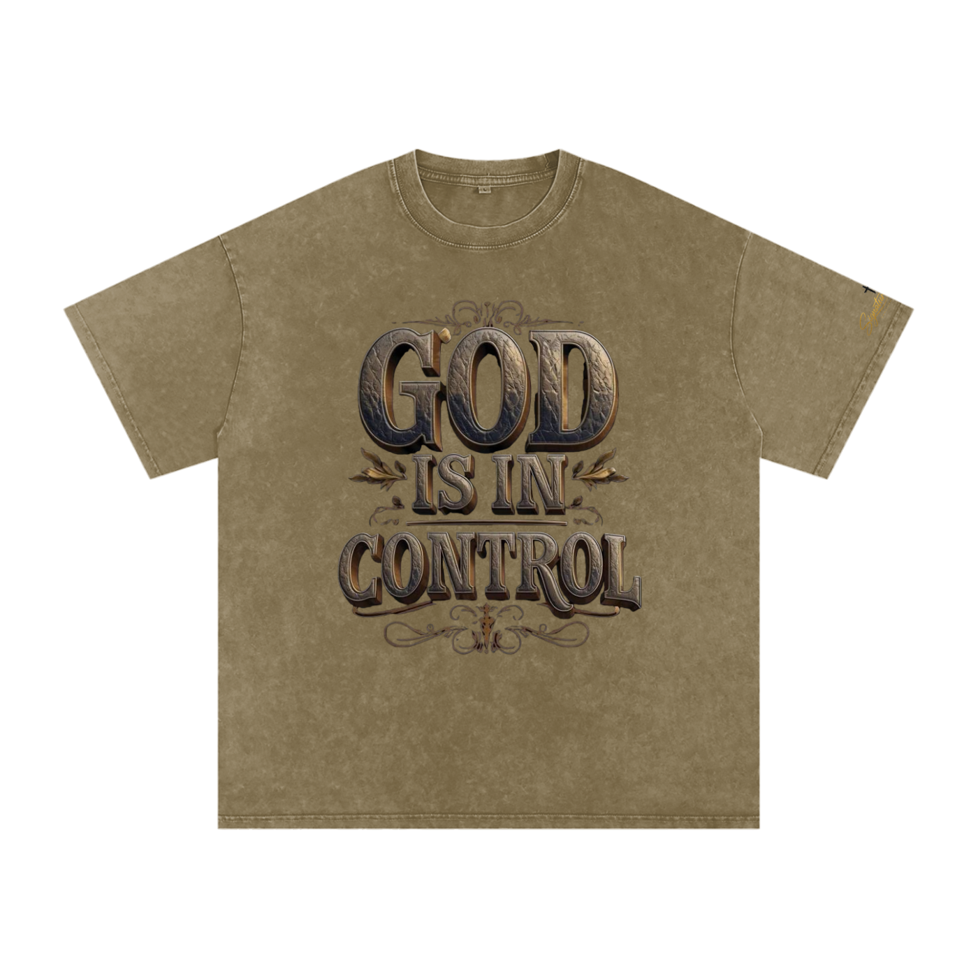 Snow Washed Oversized Cotton T-Shirt