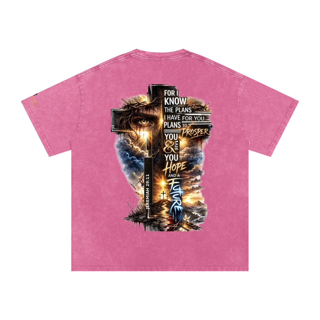 Snow Washed Oversized Cotton T-Shirt