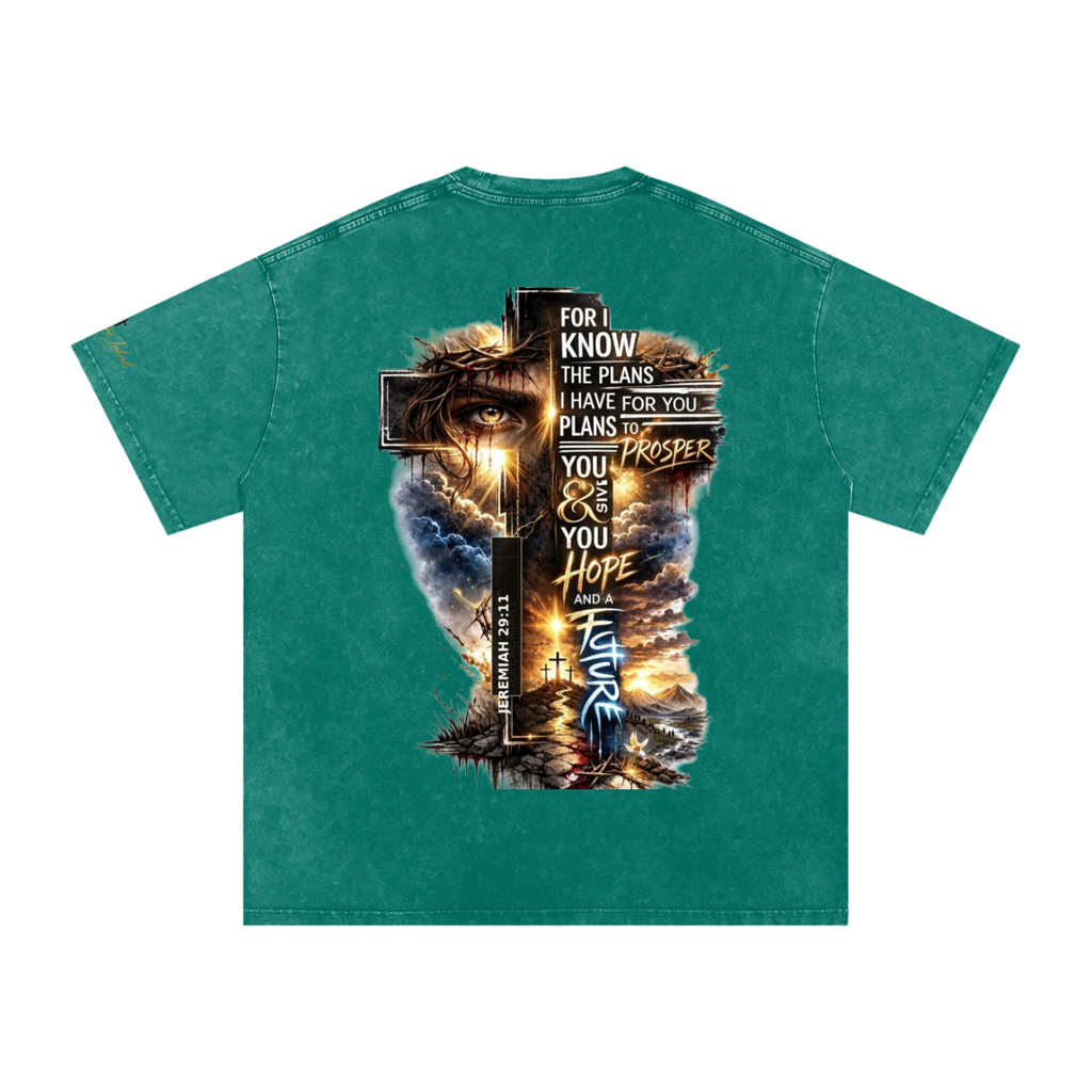 Snow Washed Oversized Cotton T-Shirt