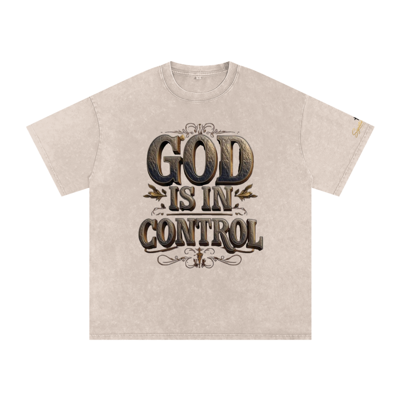 Snow Washed Oversized Cotton T-Shirt