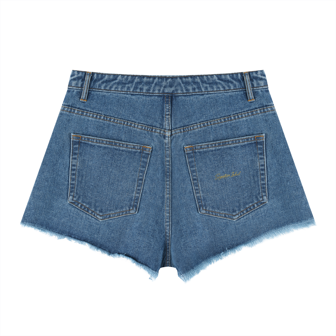 Women’s Vintage Signature Inked High Rise Denim Shorts
