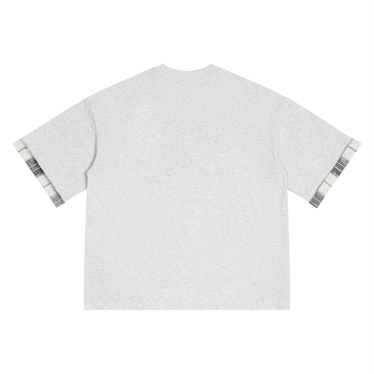 Unisex Plaid Paneled T-Shirt