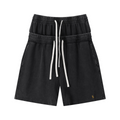 320GSM Heavyweight Cotton Slub Snow Wash Relaxed Fit Shorts Vintage Black