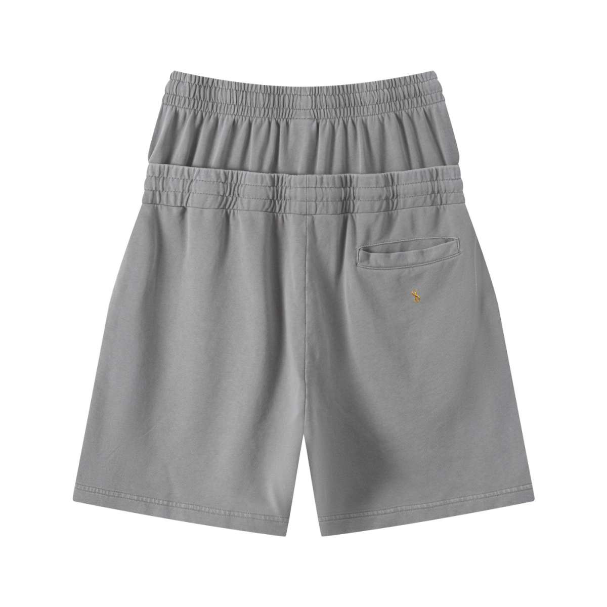 320GSM Heavyweight Cotton Slub Snow Wash Relaxed Fit Shorts Vintage Heather Gray