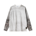 340GSM Unisex Heat-Transfer Desert Camouflage Faux-Two-Piece Long-Sleeve White