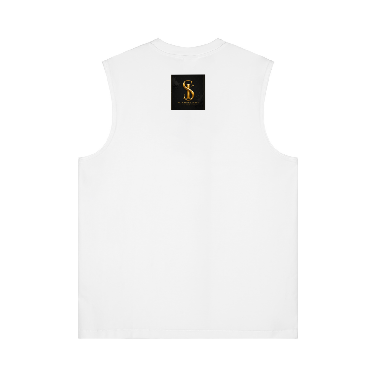 230GSM Unisex Ice-Feel Cooling Solid-Color Crew Neck Tank Top White