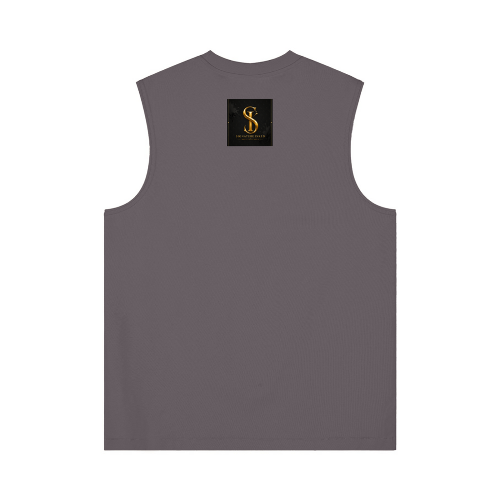 230GSM Unisex Ice-Feel Cooling Solid-Color Crew Neck Tank Top Plum
