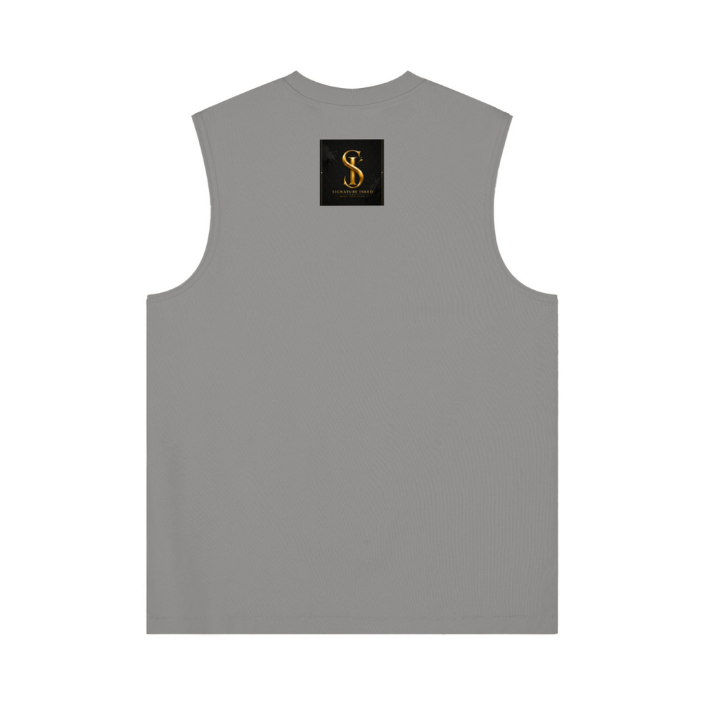 230GSM Unisex Ice-Feel Cooling Solid-Color Crew Neck Tank Top Gray