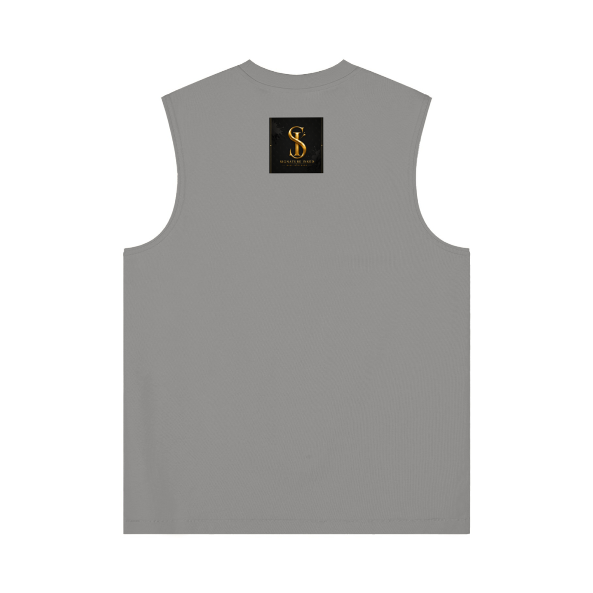230GSM Unisex Ice-Feel Cooling Solid-Color Crew Neck Tank Top Gray