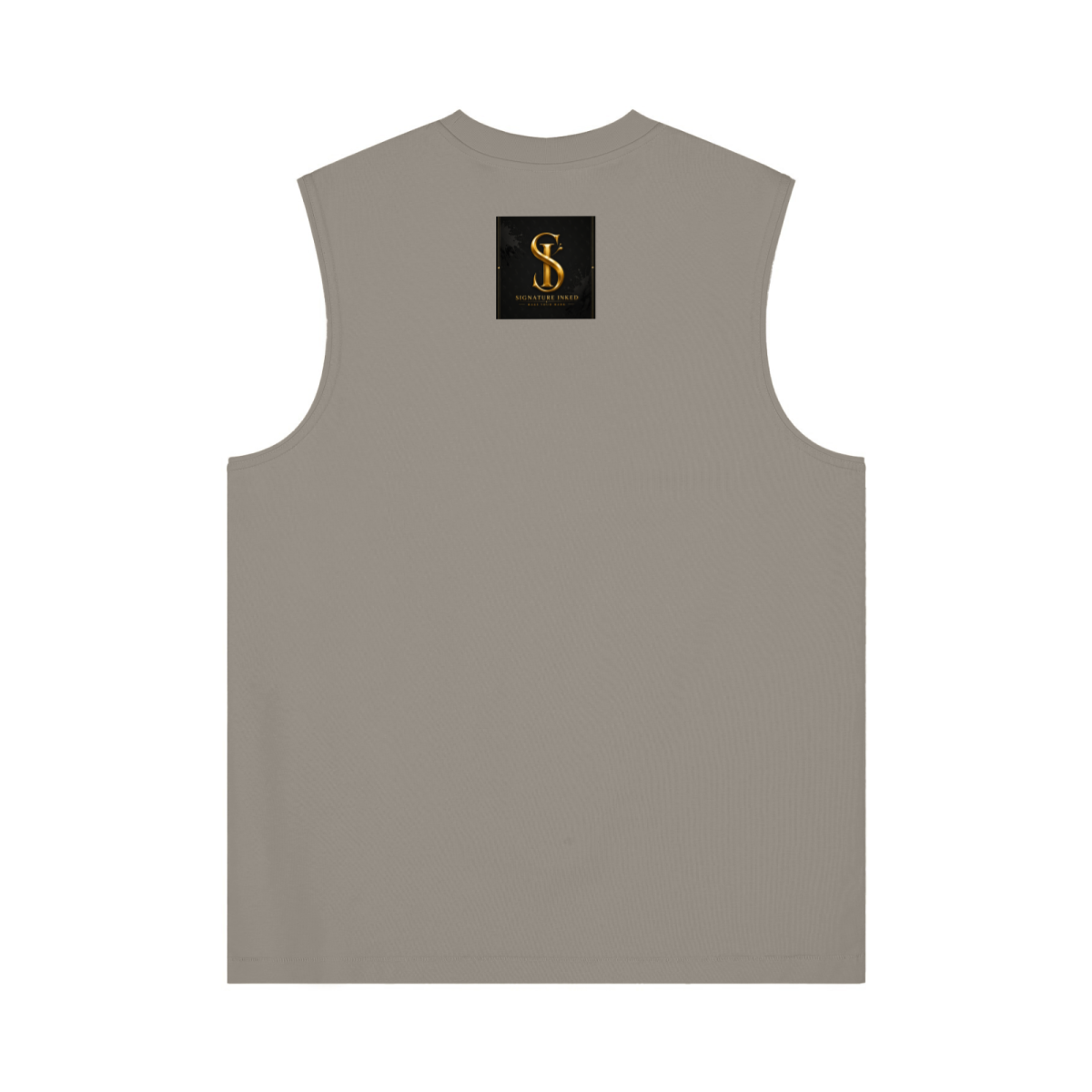 230GSM Unisex Ice-Feel Cooling Solid-Color Crew Neck Tank Top Taupe