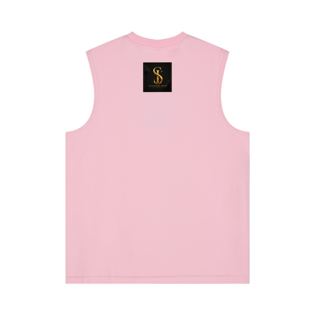 230GSM Unisex Ice-Feel Cooling Solid-Color Crew Neck Tank Top Pink