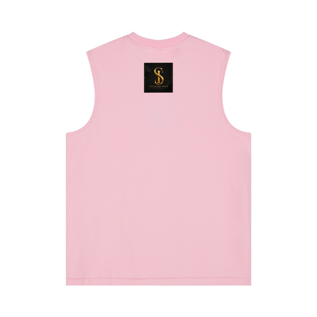 230GSM Unisex Ice-Feel Cooling Solid-Color Crew Neck Tank Top Pink