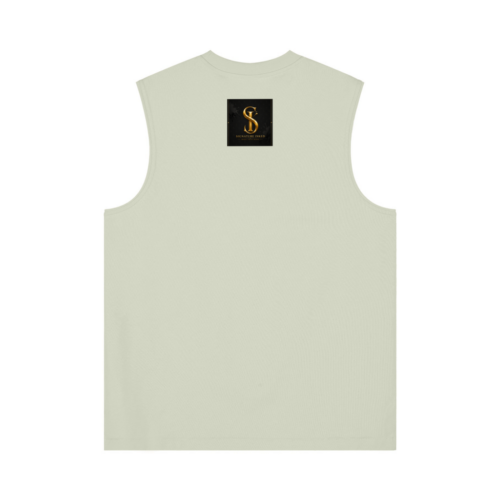 230GSM Unisex Ice-Feel Cooling Solid-Color Crew Neck Tank Top Light Green