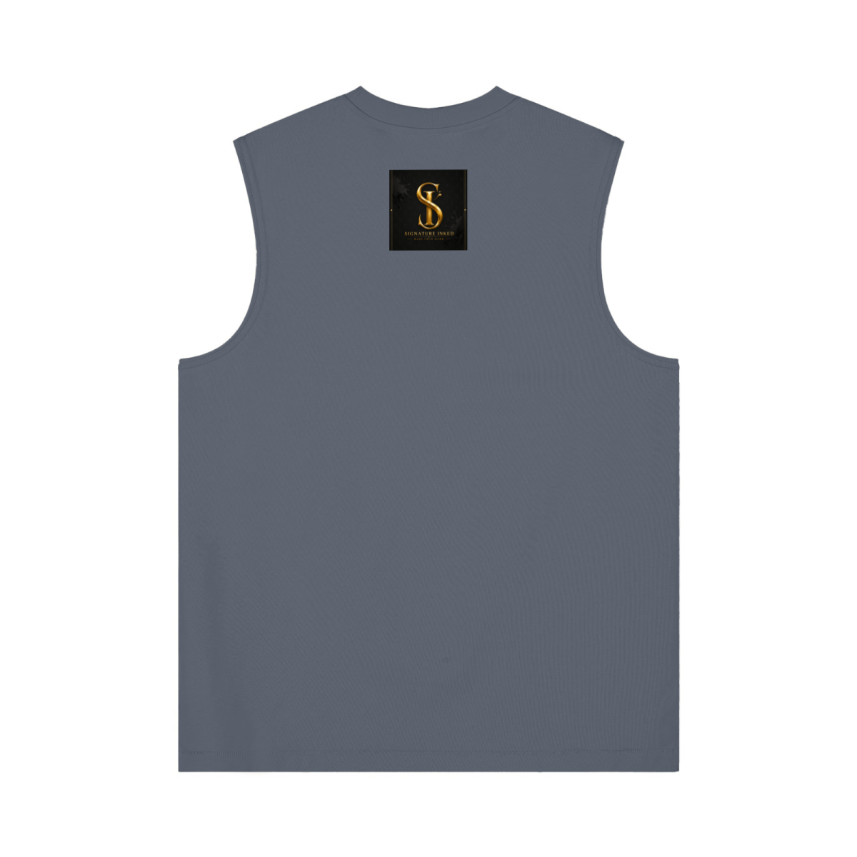 230GSM Unisex Ice-Feel Cooling Solid-Color Crew Neck Tank Top Dusty Blue