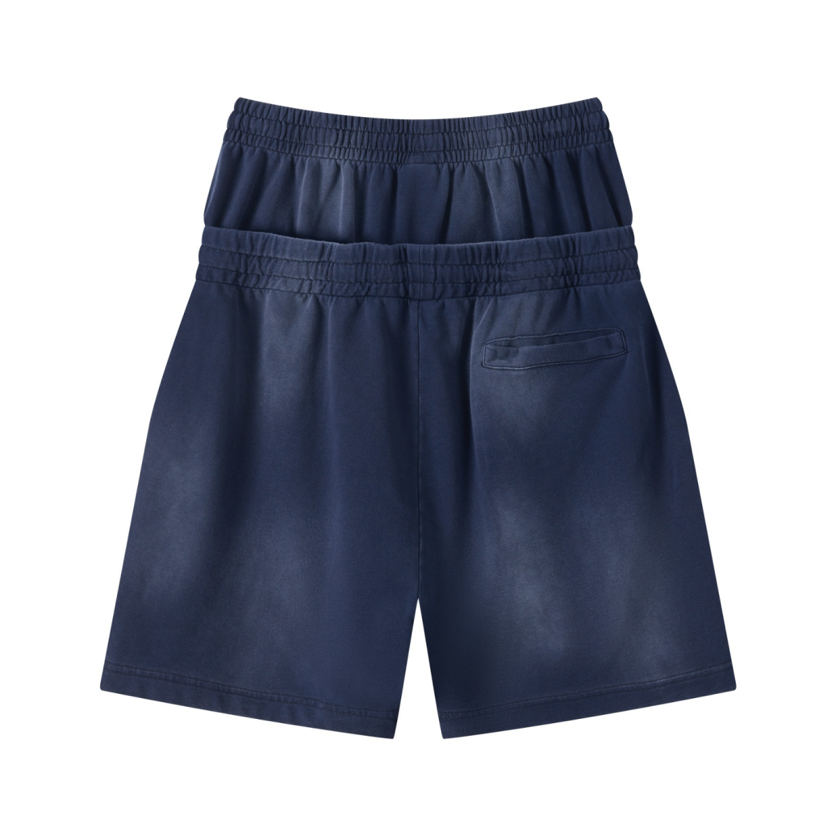 320GSM Heavyweight Cotton Slub Spray Wash Relaxed Fit Shorts Vintage Royal Blue