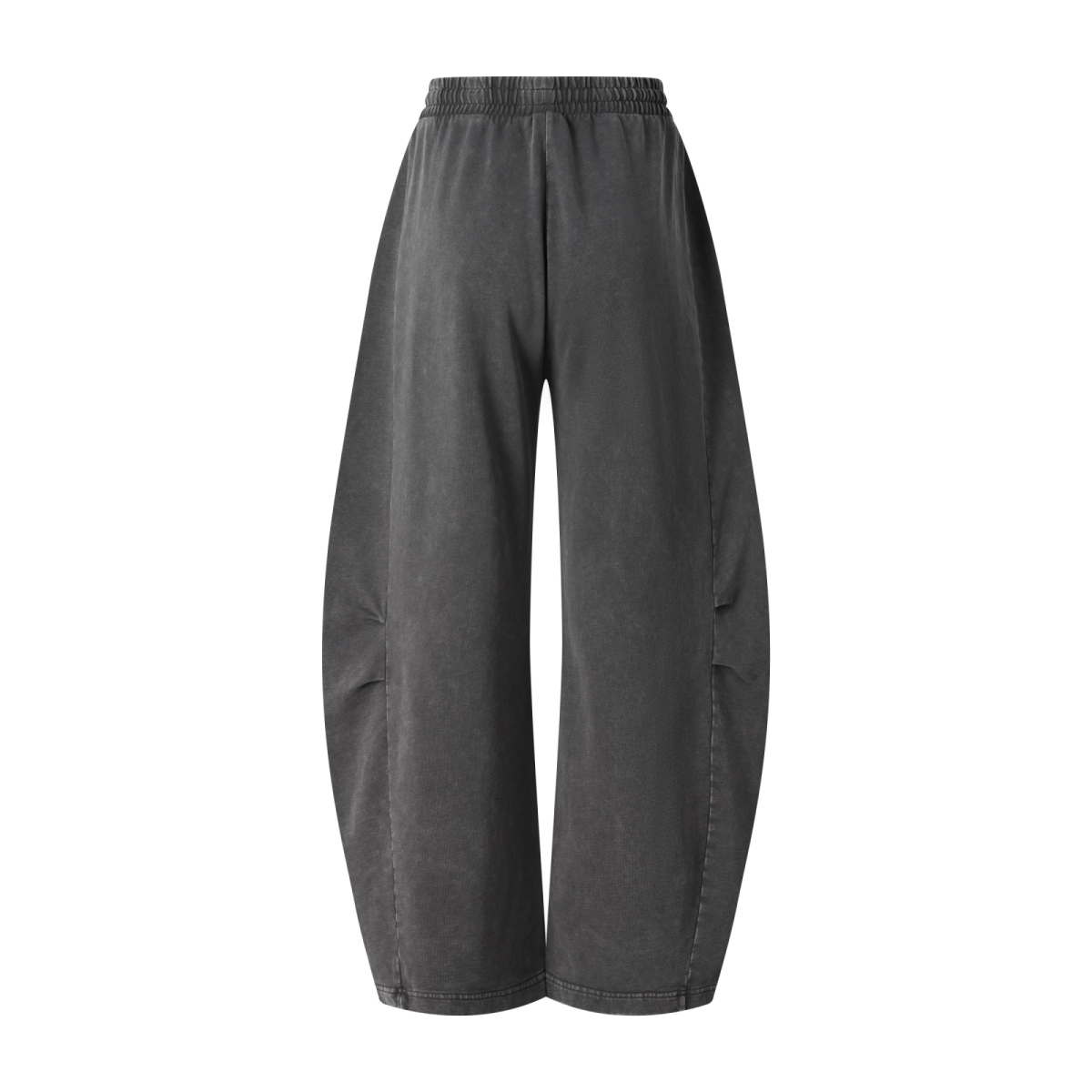 320GSM Heavyweight Cotton Slub Snow Wash Curved Leg Pants Vintage Dark Gray